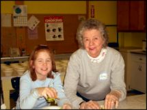 RSVP volunteer mentoring a student.